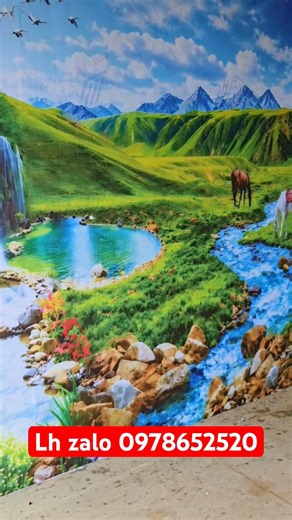 Completing a Beautiful 3D Landscape Wall Mural
