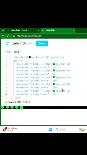 Stylish Loading Animation in Tailwind CSS 🔥 | Easy Tutorial #shorts #ytshorts #youtubeshorts