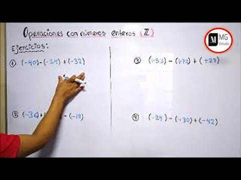 OPERACIONES COMBINADAS de ADICIÓN Y SUSTRACCIÓN de NÚMEROS ENTEROS - ÁLGEBRA
