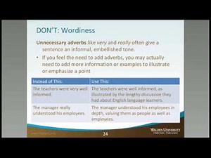 Avoiding Wordiness and Redundancy