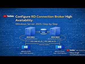 Configure RD Connection Broker High Availability – Windows Server 2025 Step-by-Step Lab Guide