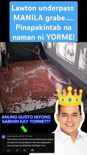 Yorme isko, LAWTON underpass PINAPAKINTAB na naman! | Isko Moreno | Manila update | Manila | #shorts
