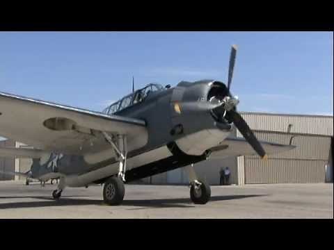 Restored WWII Navy TBM Avenger Torpedo Bomber- FLIGHT DEMO !