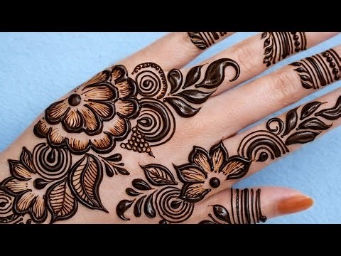 Easy cone designs | Finger cone designs | Fingers designs | Floral mehnd | Hand finger mehndi design