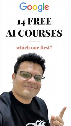 Google's hidden list of 14 free AI courses #GoogleAI #FreeCourses #AI