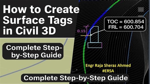 Surface Tags in Civil 3D Tutorial by Engr Raja Sheraz Ahmed | Engr Raja Sheraz Ahmed posted on the topic | LinkedIn