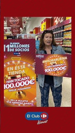🎉 We have our first winner of €100,000 from the Carrefour Club Roulette! 🎉