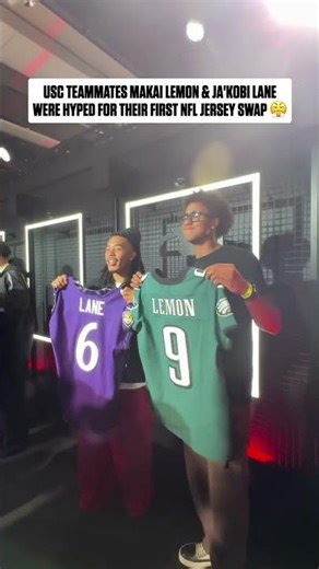 Makai Lemon and Ja'Kobi Lane's first NFL jersey swap