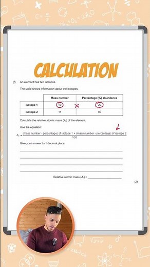 GCSE Chemistry: Exam Question | Relative Atomic Mass Calculation