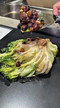 Stuffed Escarole Baked! Provolone cheese, anchovy sauce, and cacio ricotta. ❤️