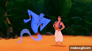 Aladdin (1992)| Best Of Genie Impressions & Funny Moments[HD] on Make a GIF