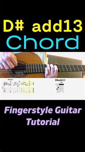 D Sharp add13 Chord | Fingerstyle Guitar Tutorial + TABS & Sheet Music