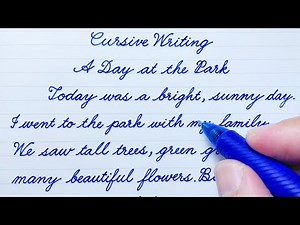 Cursive writing paragraph for beginners | Cursive writing story | Cursive handwriting practice