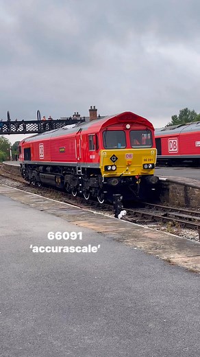 1.1K views · 4.2K reactions | The class 66 locomotive (66091) newly named ‘accurascale’. Seen at the Midland Railway - Butterley gala event. #trains #diesellocomotive #britishrailways #railways #trainspotting #heritagerailway #class66 Accurascale UK DB Cargo UK | Adrian Watson | Facebook