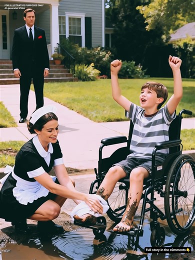 A millionaire walks into his house earlier than usual—and freezes when he sees what his housekeeper is doing to his son. For twenty years, Daniel Whitmore’s life followed the same rhythm—boardrooms, deadlines, silence. His mansion was spotless. His rules were precise. His emotions stayed locked away, just like everything else that didn’t fit neatly into control. So when he pulled into the driveway that afternoon, he expected quiet. What he heard instead… was laughter. Not polite laughter. Not th