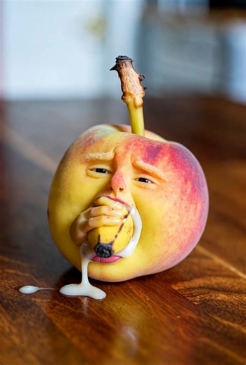 Satisfying ASMR Eating a Peach Experience