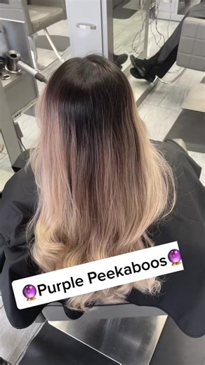 Beautiful Blonde Hair with Purple Peekaboos Tutorial
