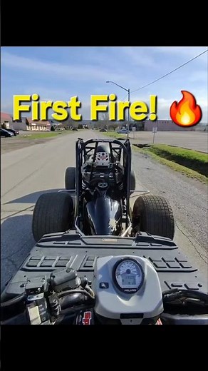 Sprint car first fire POV… tomorrow we find out if it lights 🔥🏁 #shorts
