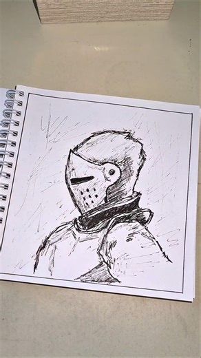 Knight Sketch in Armor ✍️⚔️ | Golden Brown Vibes #shorts #goldenbrown #goldenhours