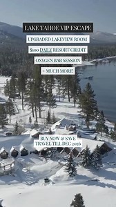 ❄️ VIP Escape to Lake Tahoe - Only $1,399 for TWO (valued up to $3,099). Buy Now & Save. Travel until Dec 2026. Stay 3 nights at the AWARD WINNING Edgewood Tahoe Resort in an UPGRADED Tahoe King Lakeview Room, complete with a private terrace and breathtaking lake views. Rejuvenate with an oxygen bar experience, plus enjoy $100 daily resort credit to spend on gourmet dining, spa treatments, and more. More VIP perks included! ⚡ Hurry - likely to sell out fast - don't miss out!! | VIP Traveler