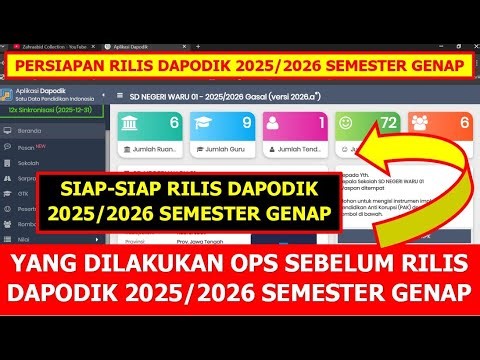 PERSIAPAN RILIS APLIKASI DAPODIK 2025/2026 SEMESTER GENAP. APA SAJA YANG DILAKUKAN OPERATOR SEKOLAH
