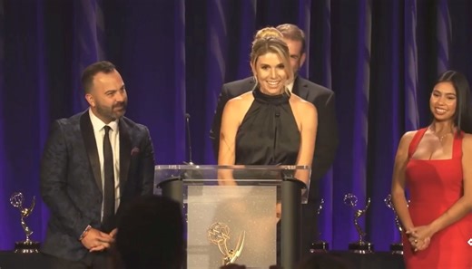 7.3K views · 128 reactions | Mondays are a little better when you remember you’re an Emmy winning news team!⭐️ Here’s a look at news director David Reese and anchor Olivia Sandusky accepting the best newscast Emmy this weekend. | NBC Palm Springs | Facebook
