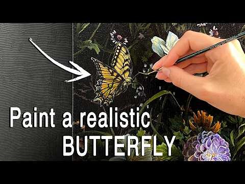 Step by Step Tutorial: How I Paint a Realistic Butterfly in Acrylics