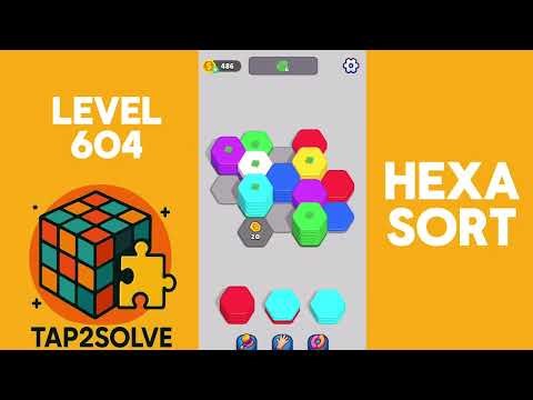 Hexa Sort Level 604 Walkthrough #games #puzzle