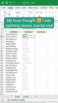 Quickly split names in Excel | 2 simple methods #exel #exceltips #exceltutorial