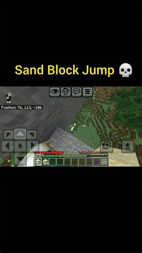 Sand Block Jump Challenge 💀 | Minecraft Impossible Clutch #shorts