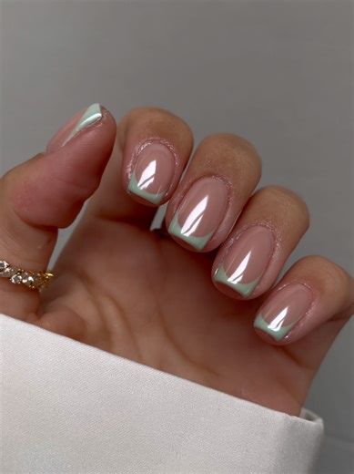 Classic French Spring Nails 🌸 #nailart #fyp #nailinspo #viral #nails