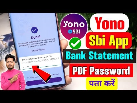 yono sbi bank statement pdf password 2026 | sbi statement password kaise pata kare | sbi statement