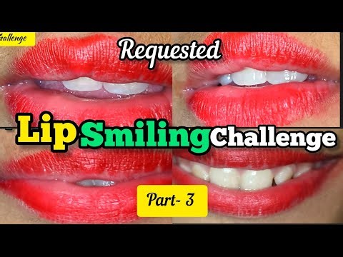 Lip smiling challenge with red lipstick💄 smiling challenge😀requested video smiling lips👄smiling lips