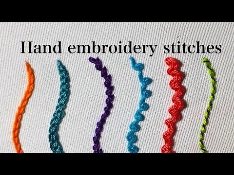 【基本刺繍ステッチ1】Hand embroidery stitches for beginners