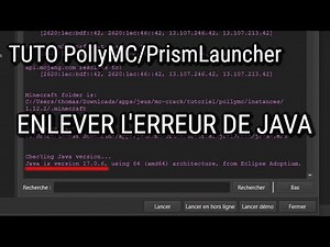 Tuto enlever l'erreur de Java PollyMC/PrismLauncher
