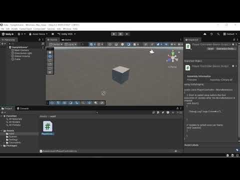 Unity e C#, Movimentação simples e falando sobre Scripts
