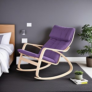 [Hot Item] Antique-Style Bentwood Rocking Chaise Lounge Chair with Armrests for Living Room