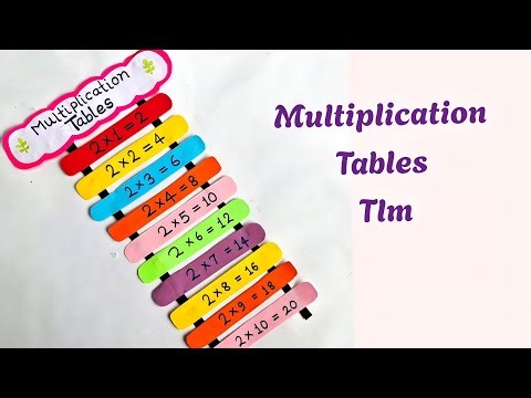 Multiplication tables Tlm |Math tlm| Math project for class 1,2 /tlm , Tables tlm #math