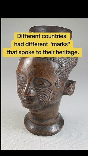 Country Marks (African Scarification) on men and women during slavery. #runaway #freedomseeker