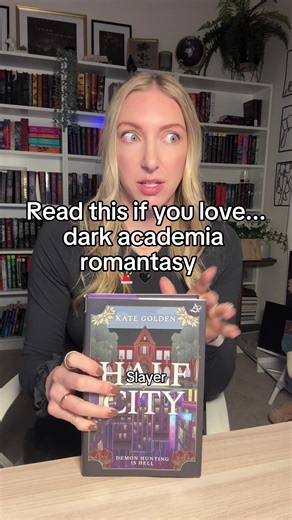 Half City lowkey surprised me in the BEST way. I could not put this book down! 🖤 Demon hunter academy Dark academia vibes Enemies to lovers tension If this sounds like your vibe, it’s in this month’s @allurialbooks box, you can get your first book for $14.99 with code TRUELOVE #booktok #romantasy #fantasyromance #booksbooksbooks #bookrecs A D