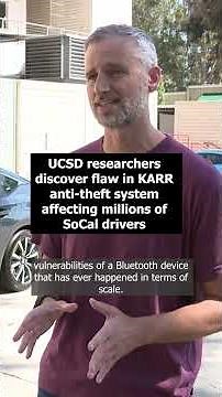 UCSD researchers discover flaw in KARR anti-theft system #shorts