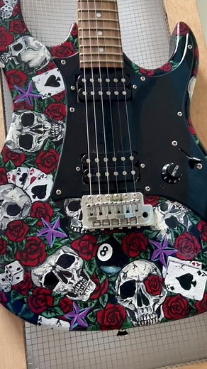 Painting a Guitar for a Friend! Electric Guitar Painting Tutorial