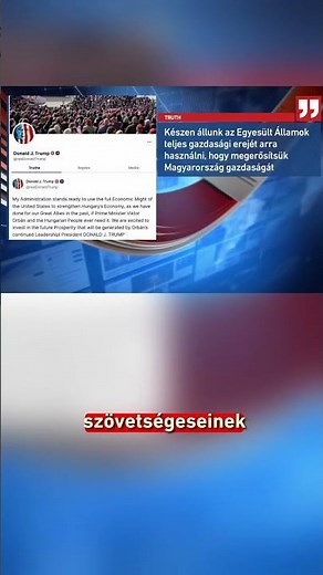 Az Egyesült Államok készen áll teljes gazdasági erejét a magyar gazdaság megerősítésére használni