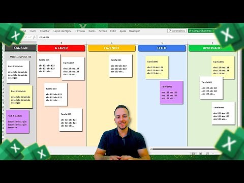 Como Fazer Planilha KANBAN no Excel | Baixar Grátis | Controle de Projetos