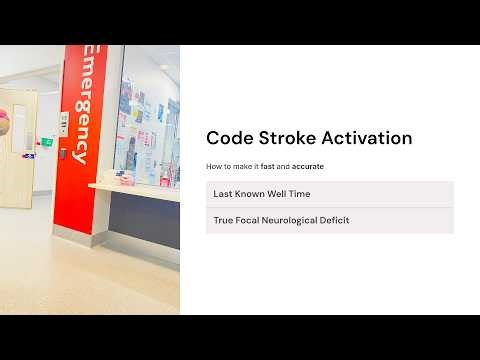 Code Stroke Activation in Under 1 Minute