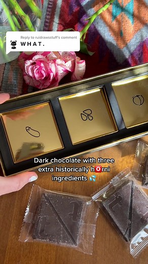 Replying to @ruidrawsstuff this chocolate has four aphrodisiac ingredients to get you going for the bedroom 🍫