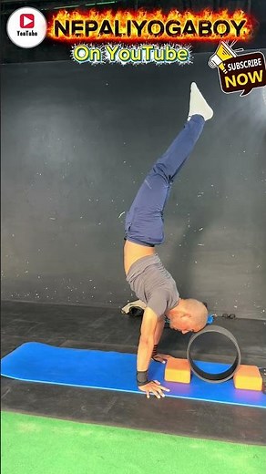 Handstand Training for beginners with Yoga Blocks & Wheel | Advanced Crow to Handstand Tutorial