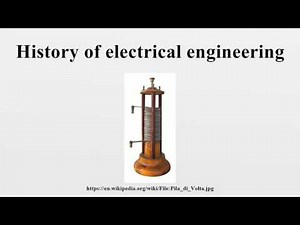 History of electrical engineering