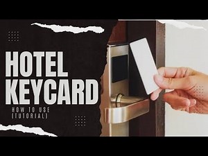 How to use a Hotel key card