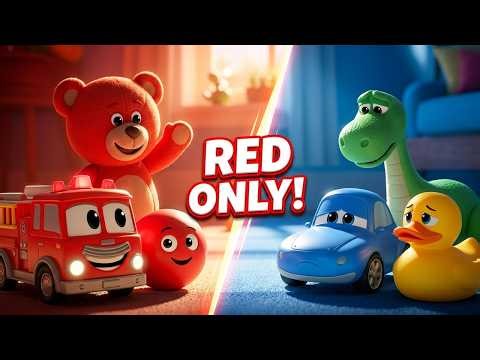 Only RED Toys Allowed! Watch What Happens Next 🔴